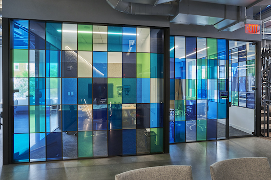 Glass Wall with Grid Mullions