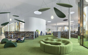 Green Ceiling-Mounted Acoustic Panels