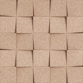 3D Angled Cork Wallcovering Ivory
