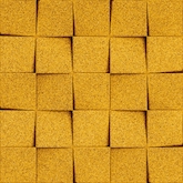 3D Angled Cork Wallcovering Yellow