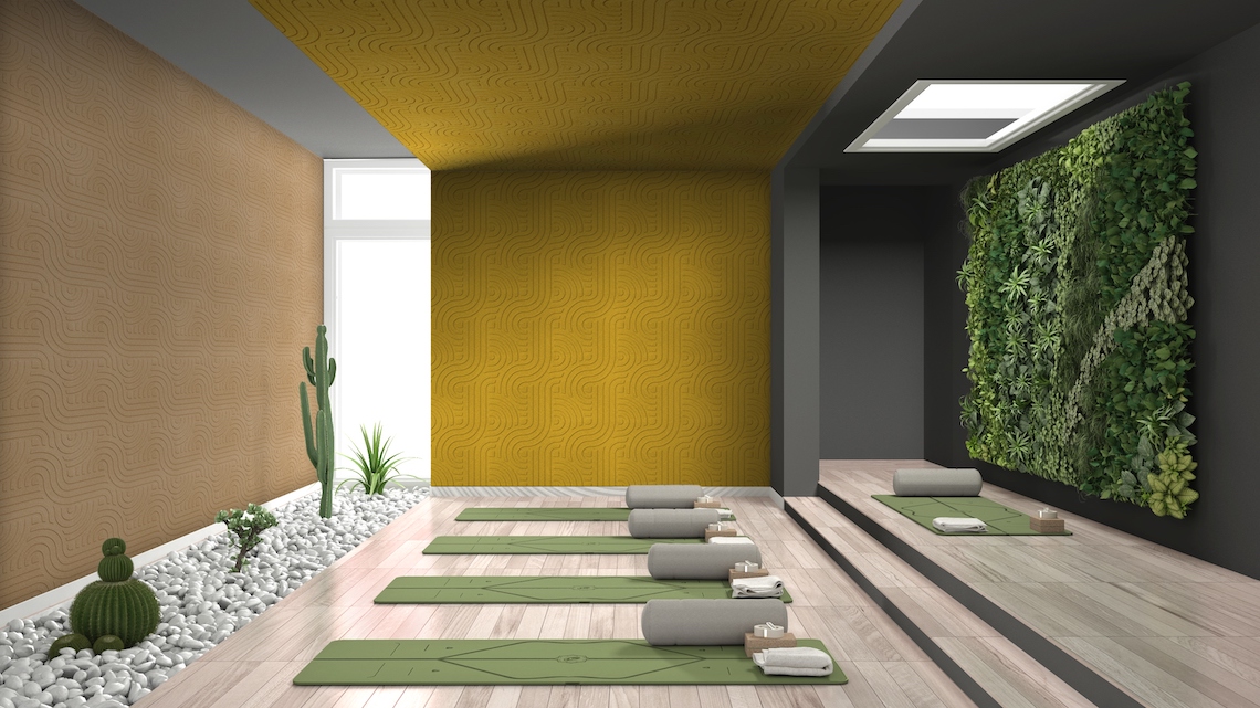 Cork Walls for Yoga Studio