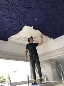 installing acoustic ceiling