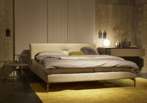 3d acoustic fabric wrapped wall panels in bedroom
