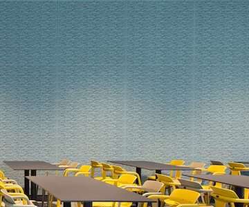 blue acoustic panels